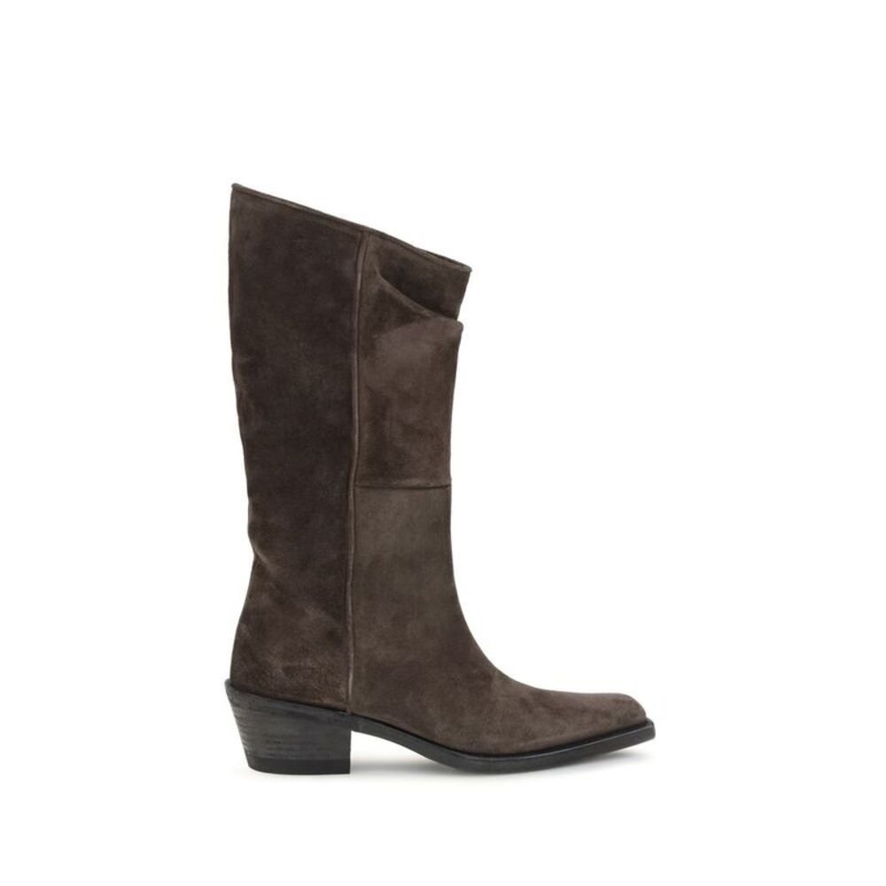 Khaite Brown Leather Ankle Women's Boots